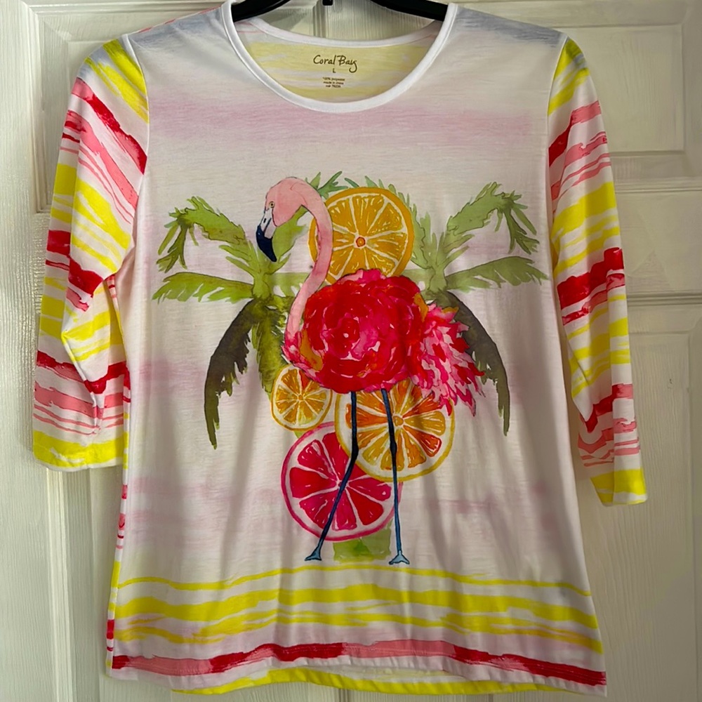 Coral bay 3/4 length sleeve shirt